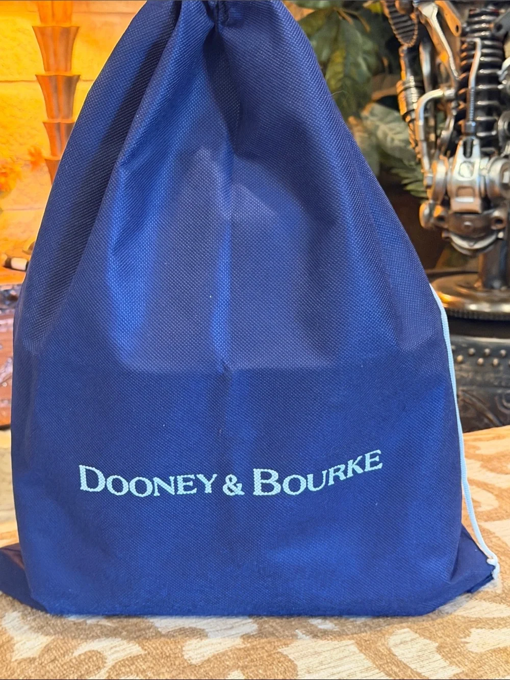 NWOT DOONEY & BOURKE Elegant Ostrich Embossed Leather Handbag-Polished Hardware!